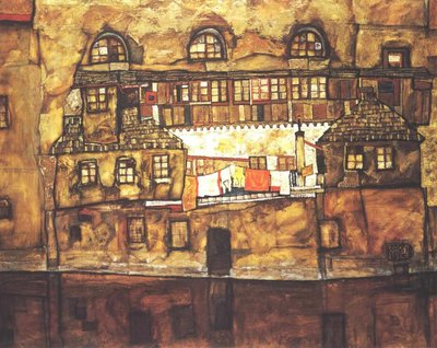 Casa en el río de Egon Schiele